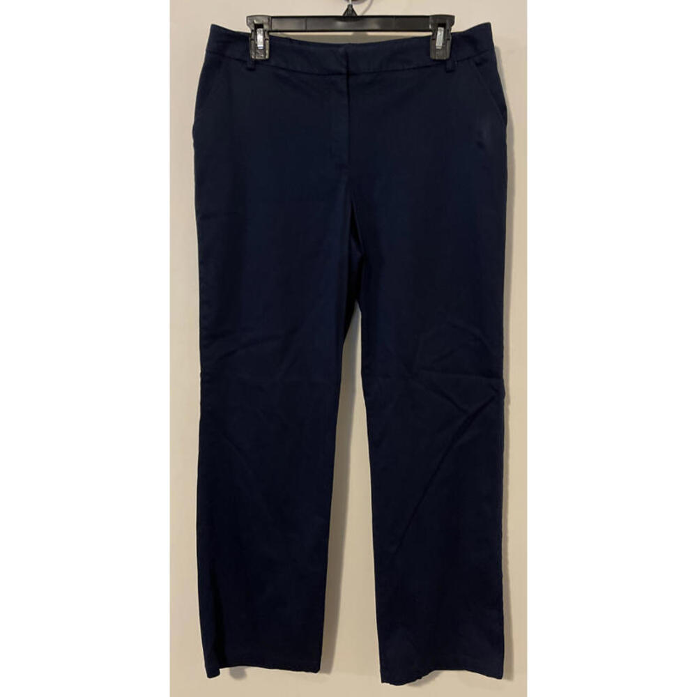Liz Claiborne Audra Womens Size 12 Blue Wide-Leg Chino-Style Pants! A4139